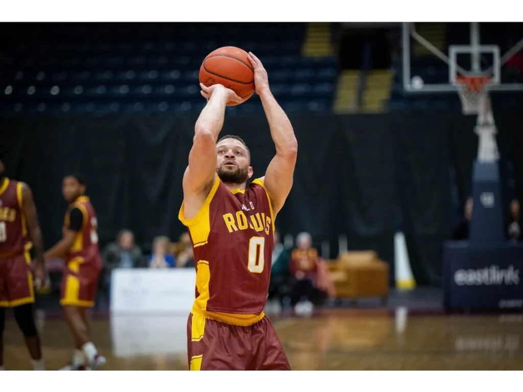 Newfoundland Rogues player Kevin Bridgewaters shoots a free throw